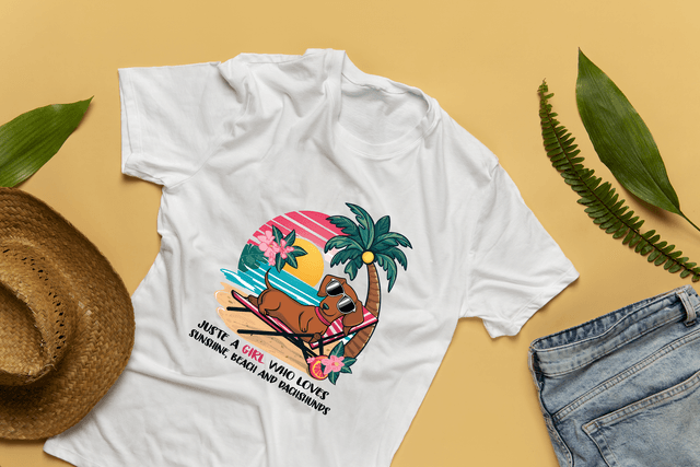 T-shirt d'été chien teckel Dachshund
